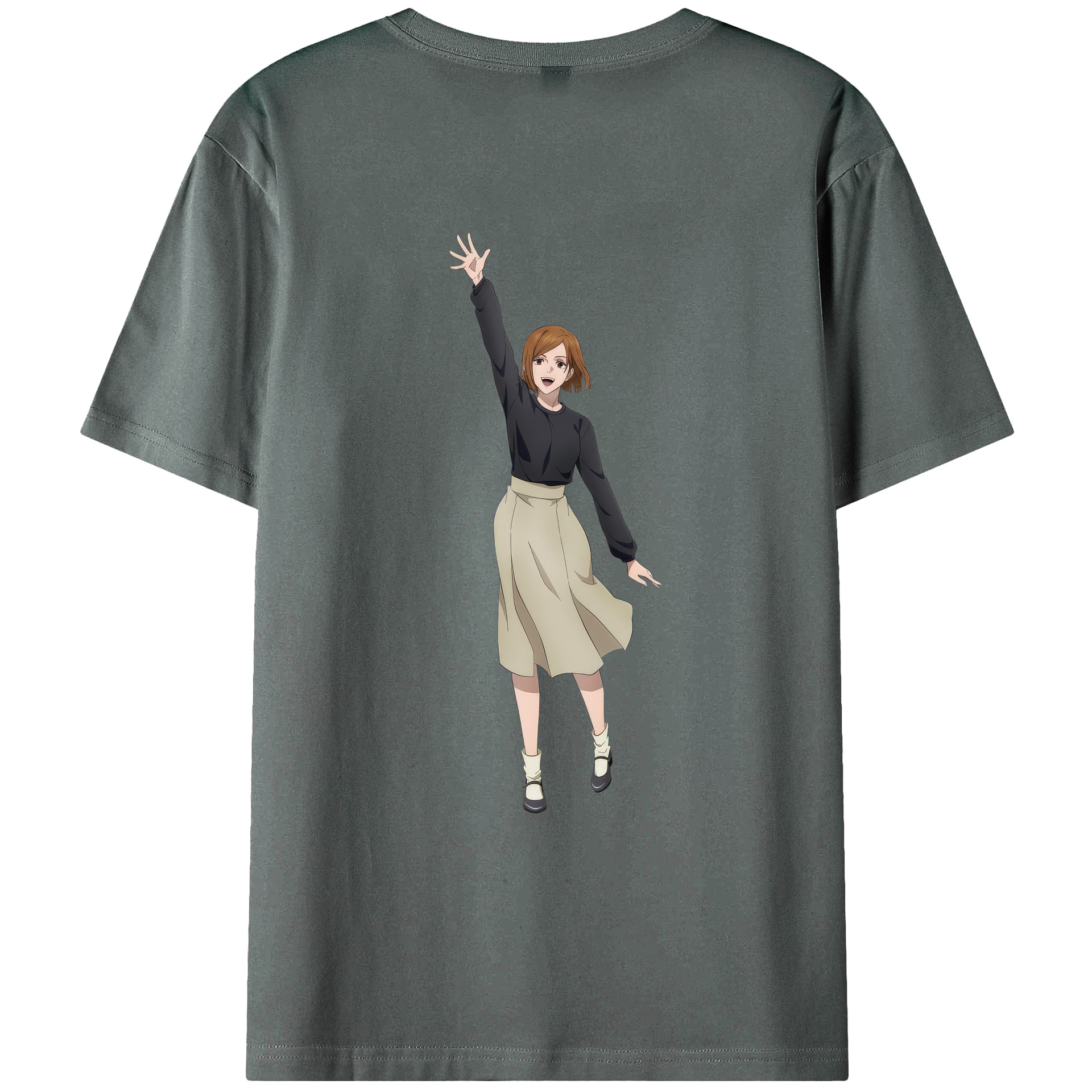 （画像用） 呪術廻戦 Jujutsu Kaisen 綿100％ メンズ半袖Tシャツ（バックプリント） 通気性